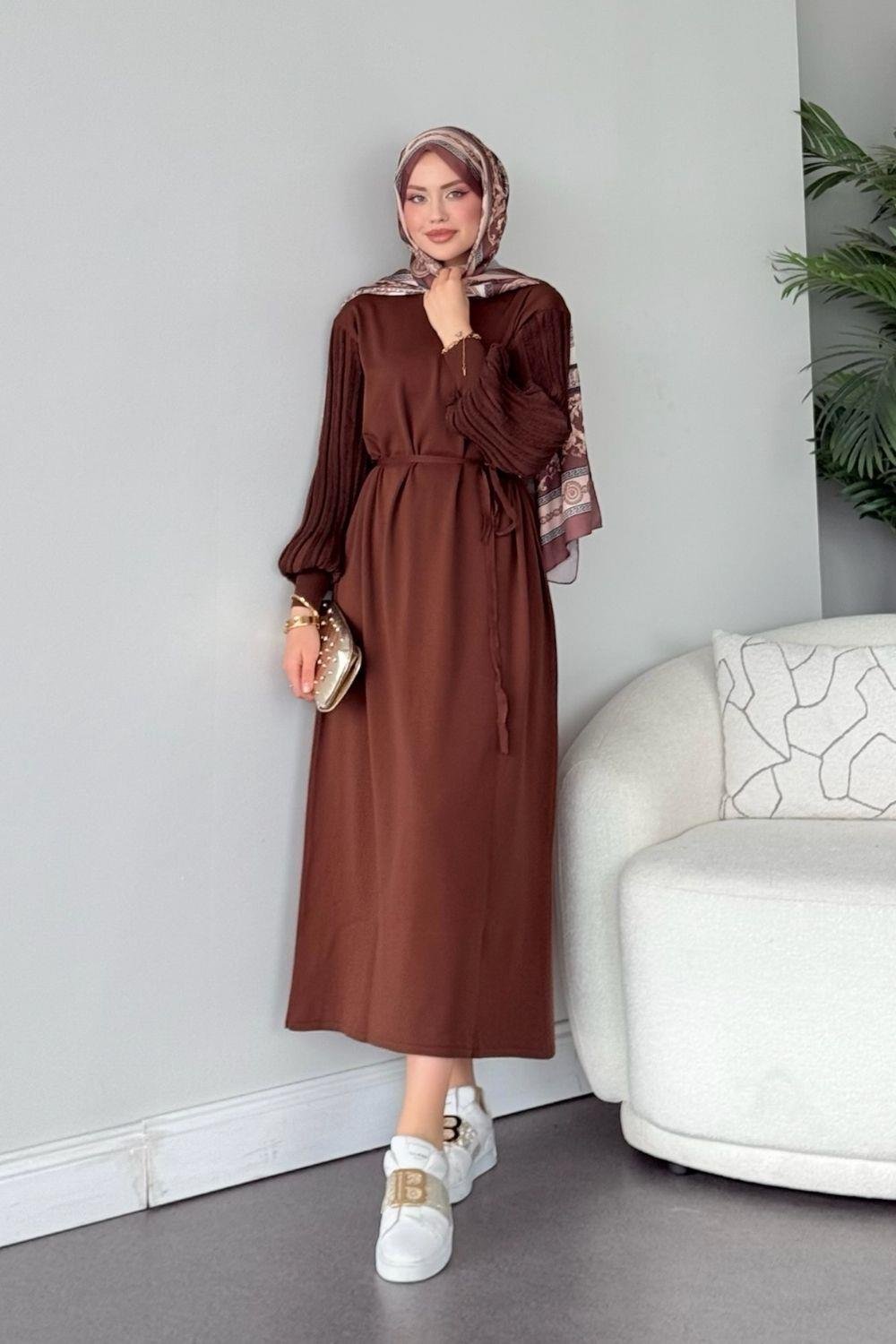 Missina Merserize Elbise Kahverengi 241330 