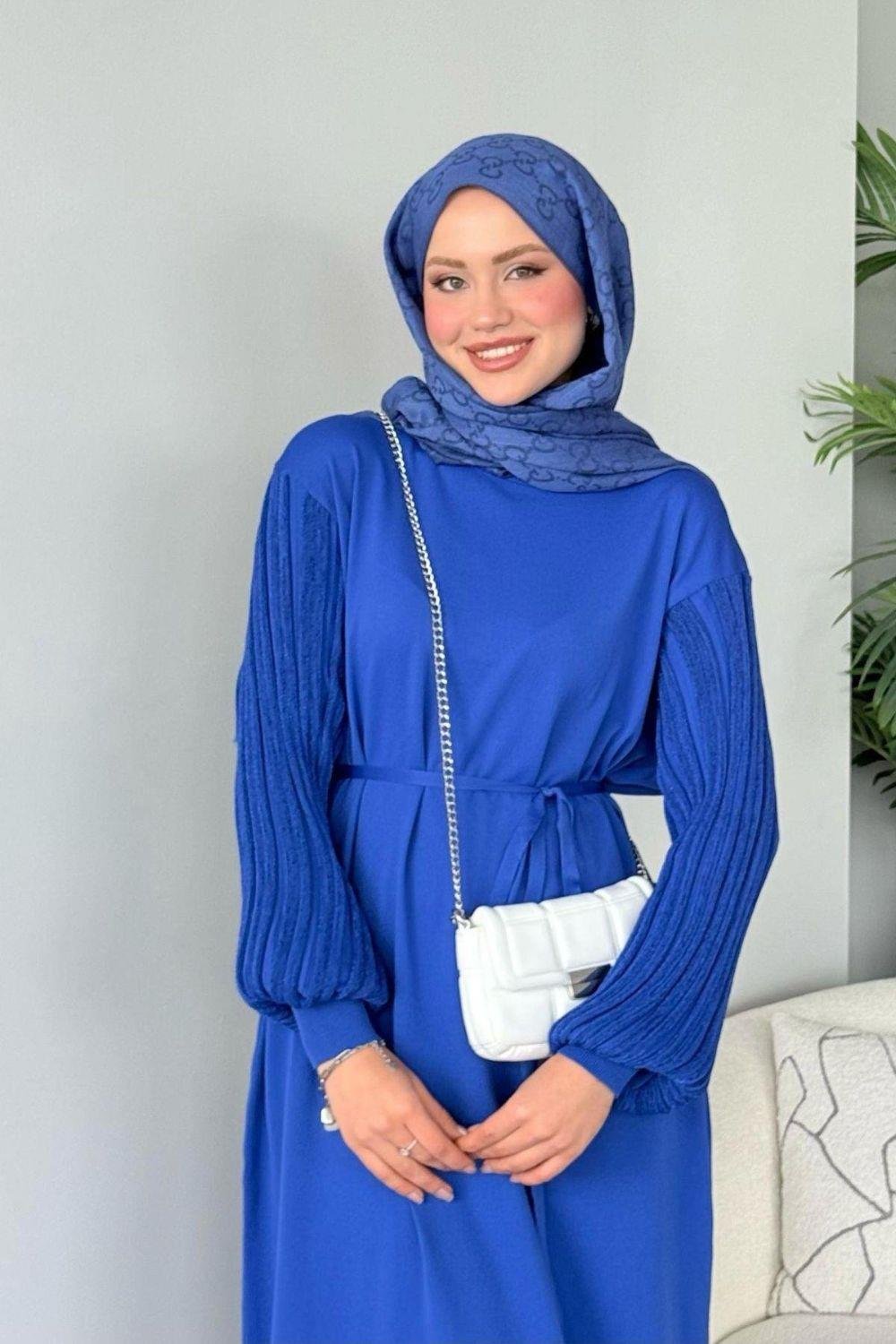 Missina Merserize Elbise Mavi 241330 