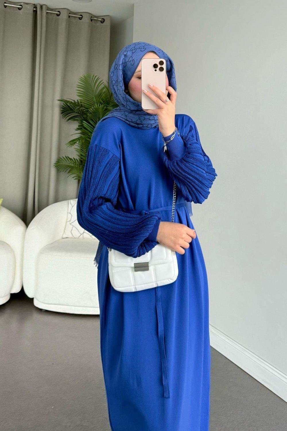 Missina Merserize Elbise Mavi 241330 