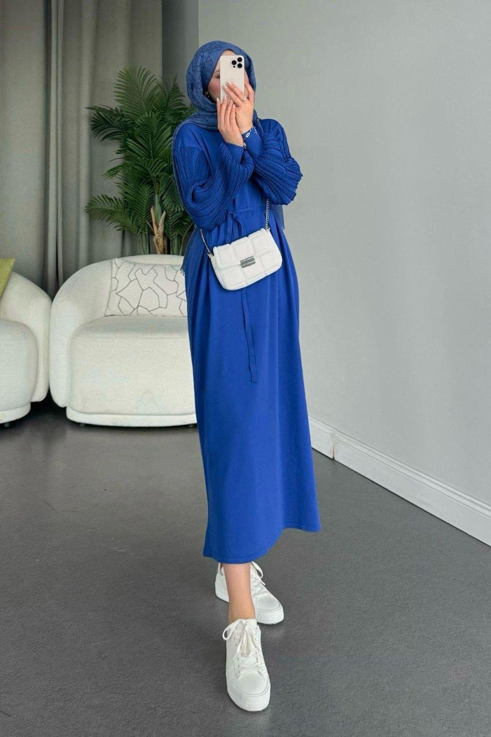 Missina Merserize Elbise Mavi 241330 