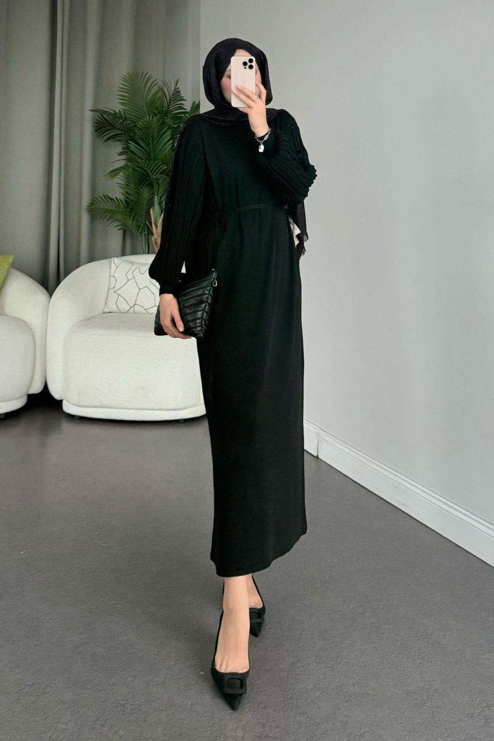 Missina Merserize Elbise Siyah 241330 