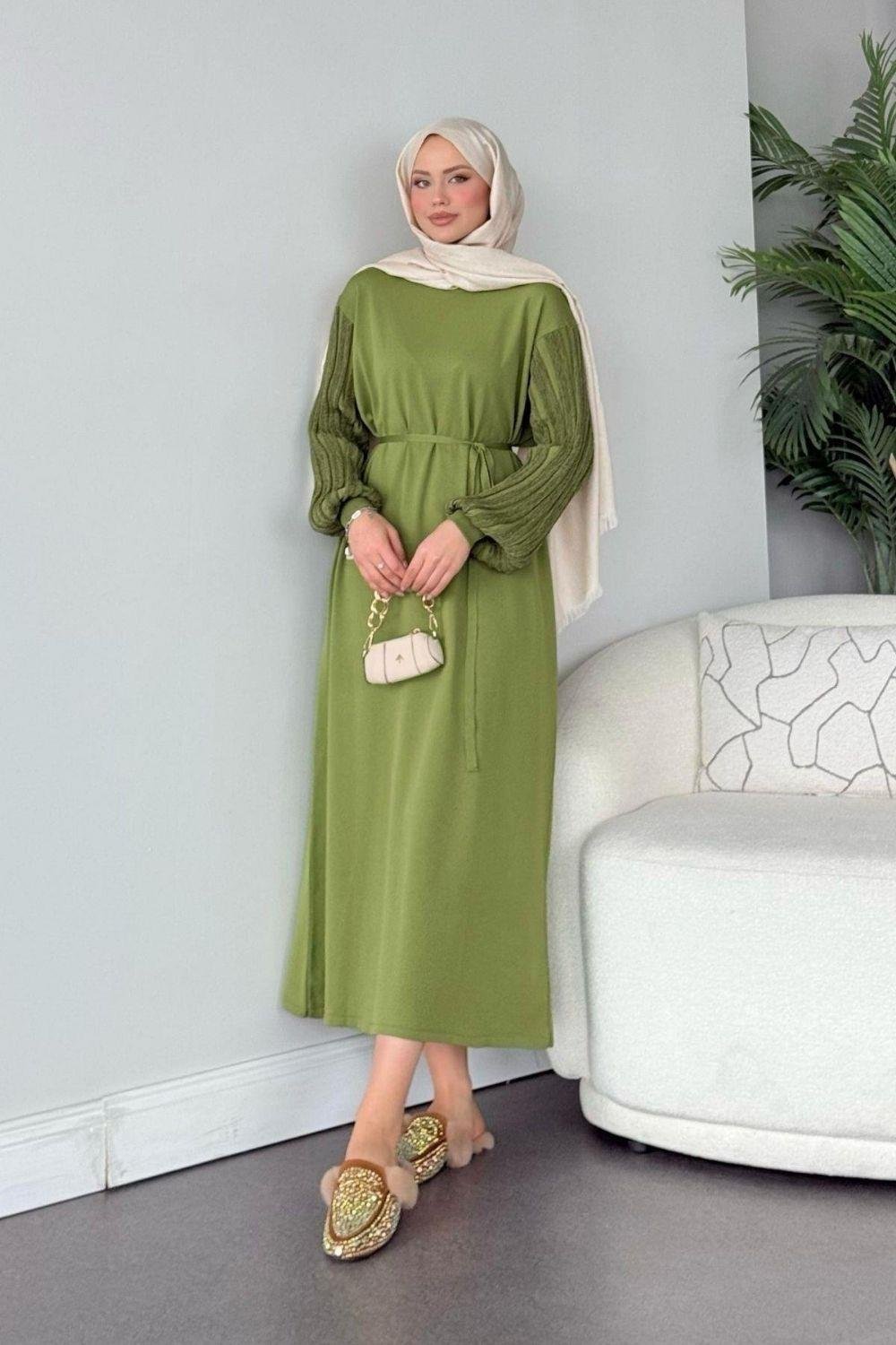 Missina Merserize Elbise Yeşil 241330 