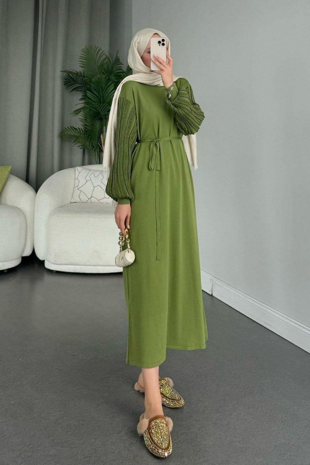 Missina Merserize Elbise Yeşil 241330 