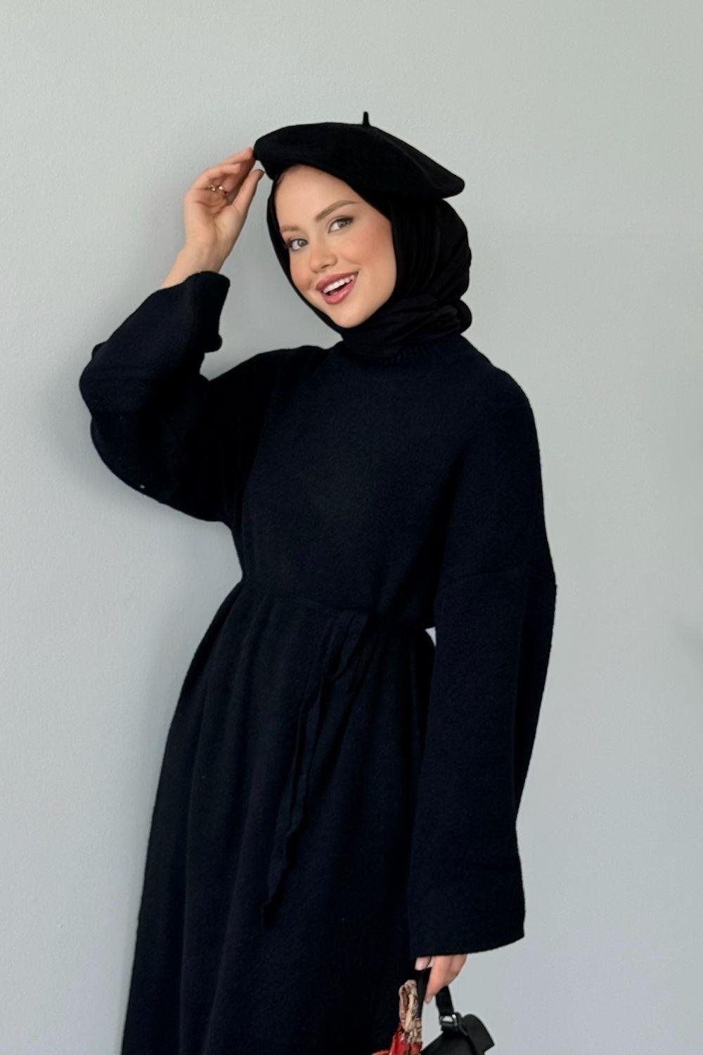 Kol Salaş Keçi Sakal Elbise Siyah 241360 