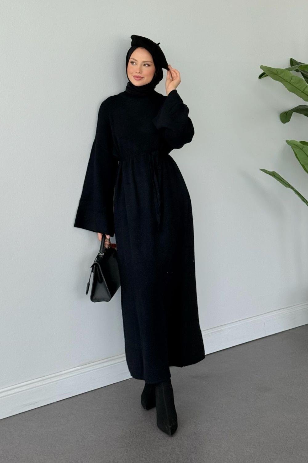 Kol Salaş Keçi Sakal Elbise Siyah 241360 