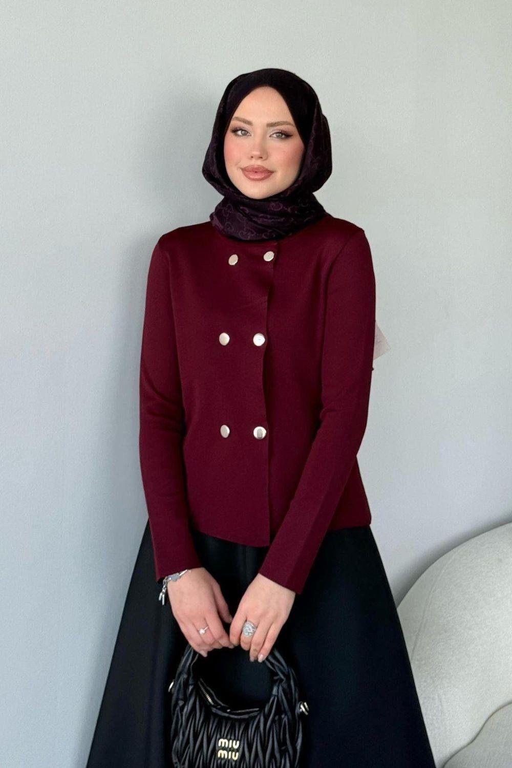 Ayben Hırka Bordo 241386 