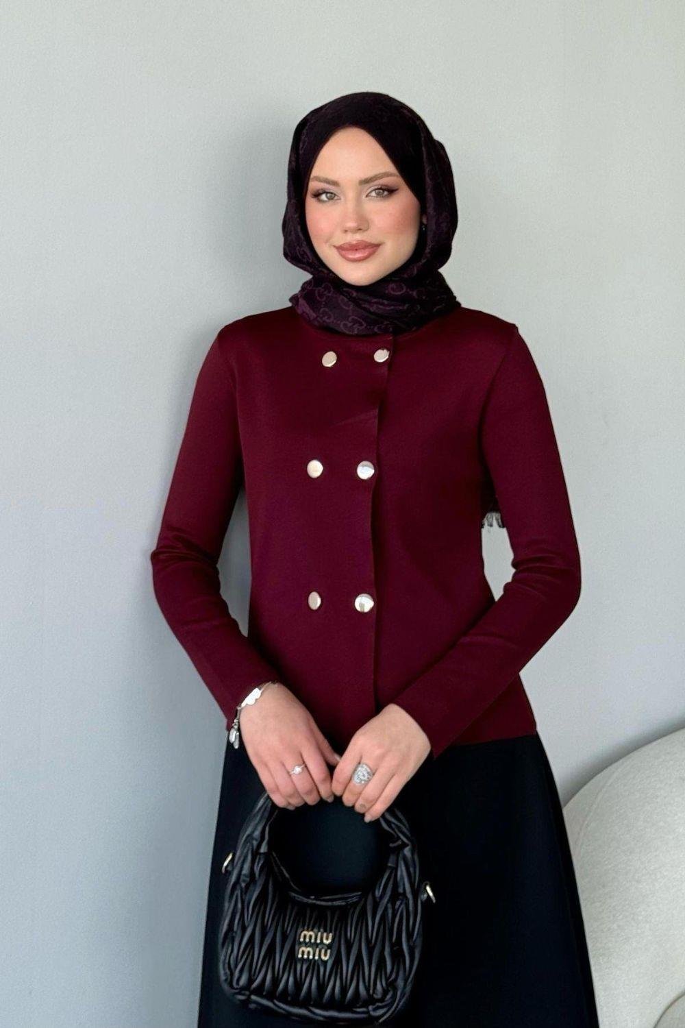 Ayben Hırka Bordo 241386 