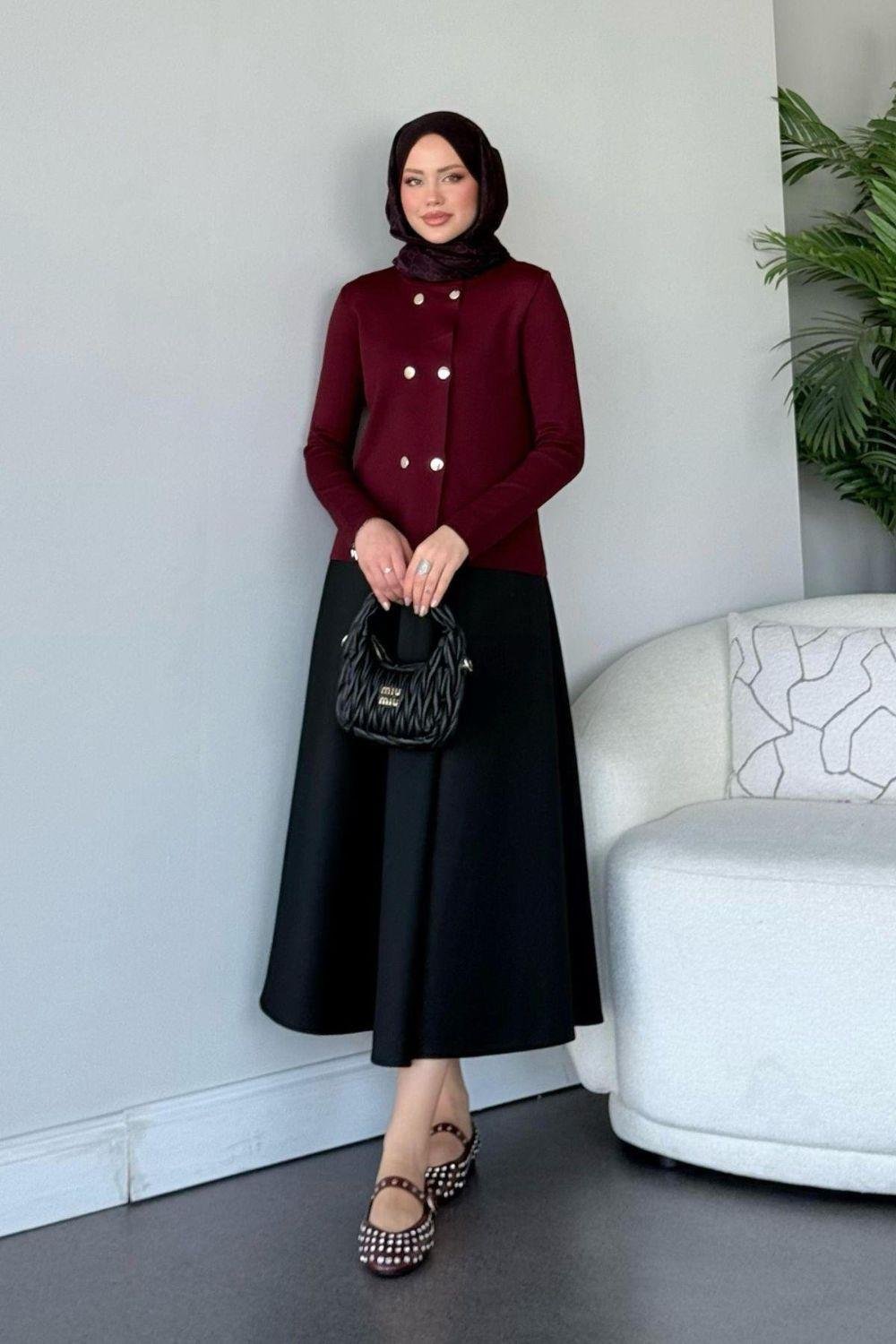 Ayben Hırka Bordo 241386 