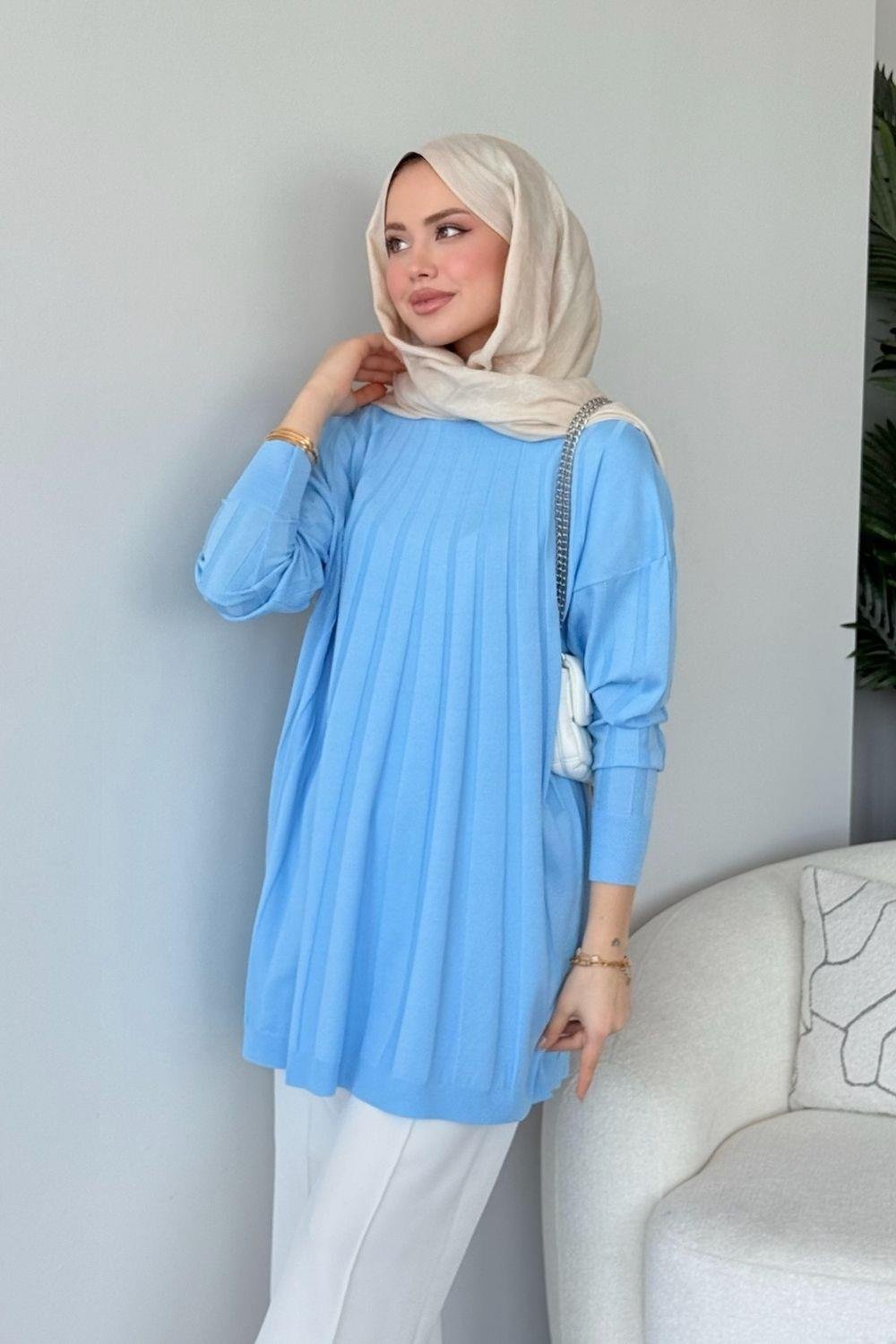 Gökkuşağı Merserize Tunik Bebe Mavisi 241460 