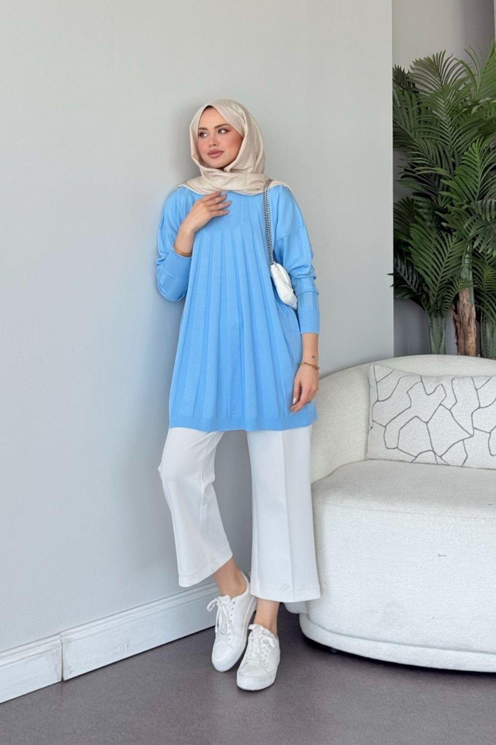 Gökkuşağı Merserize Tunik Bebe Mavisi 241460 