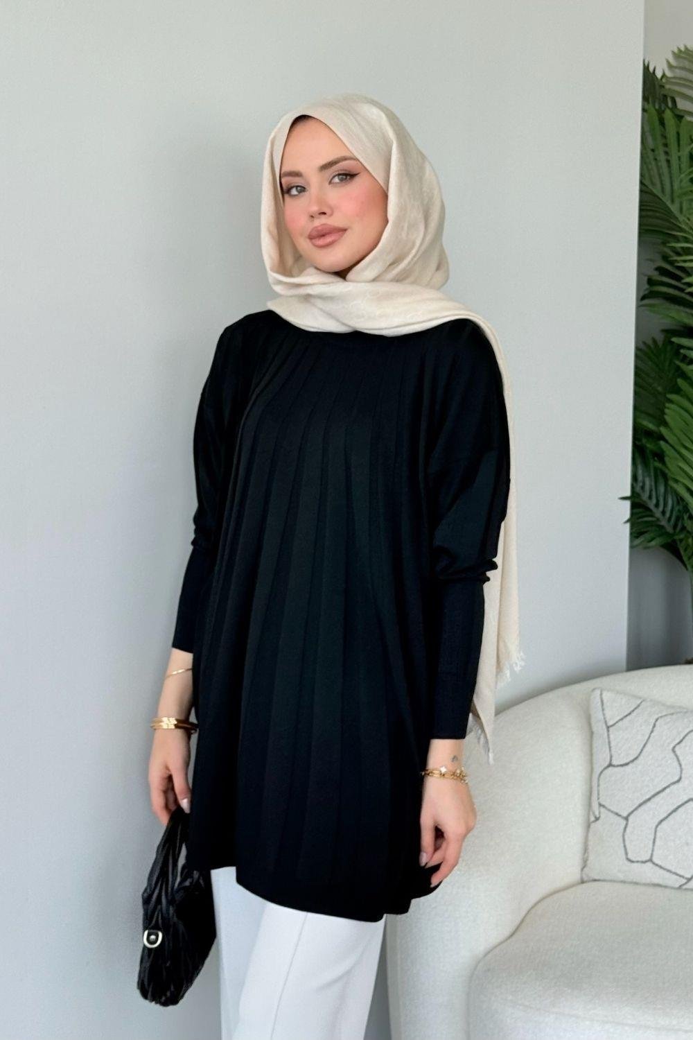 Gökkuşağı Merserize Tunik Siyah 241460 