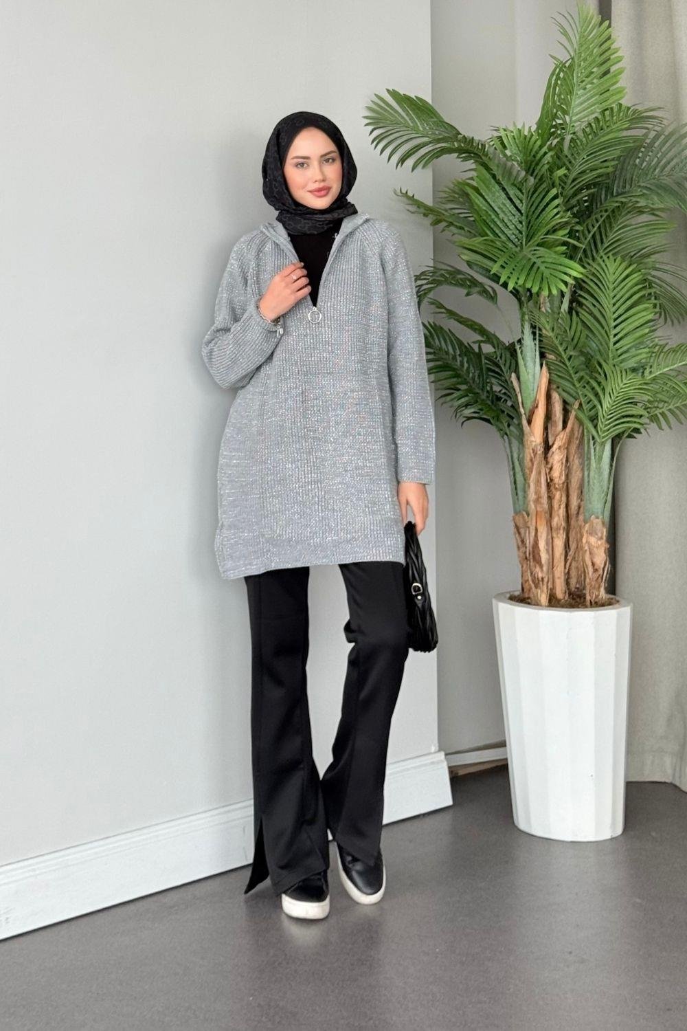 Birsen Kazak Gri 24240 