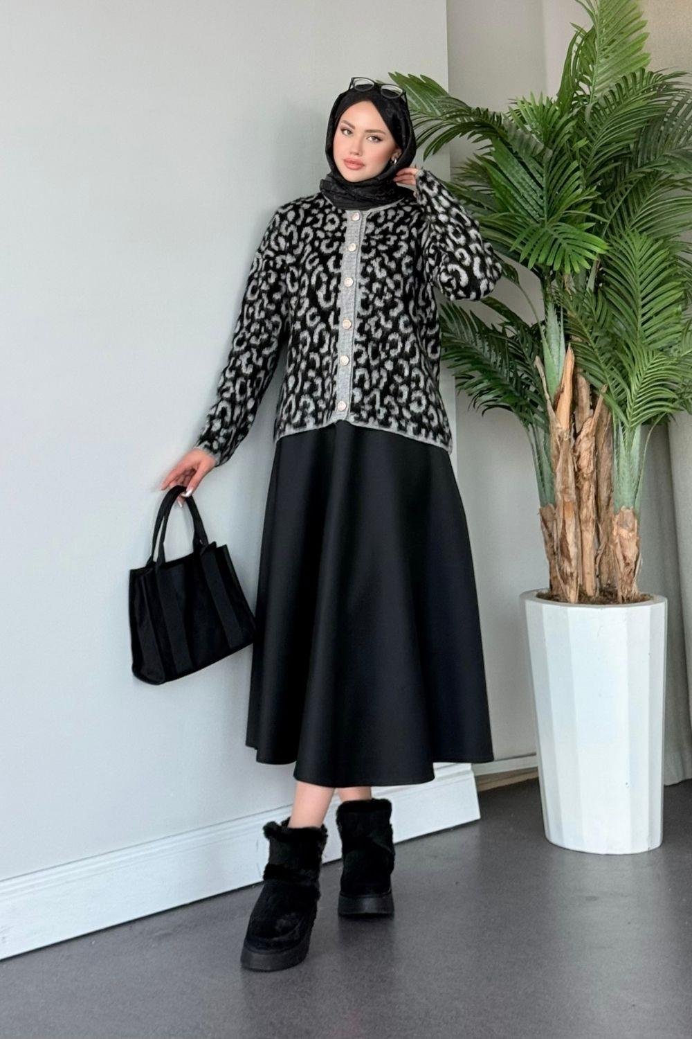 Massi Leo Hırka Siyah 242424 