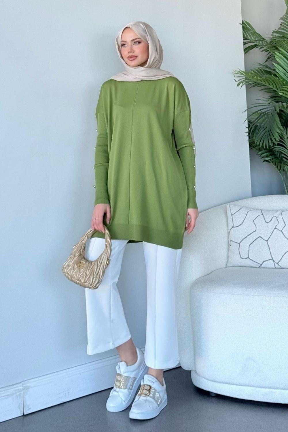 Tunic with Cufflinks Oil Green 24280 