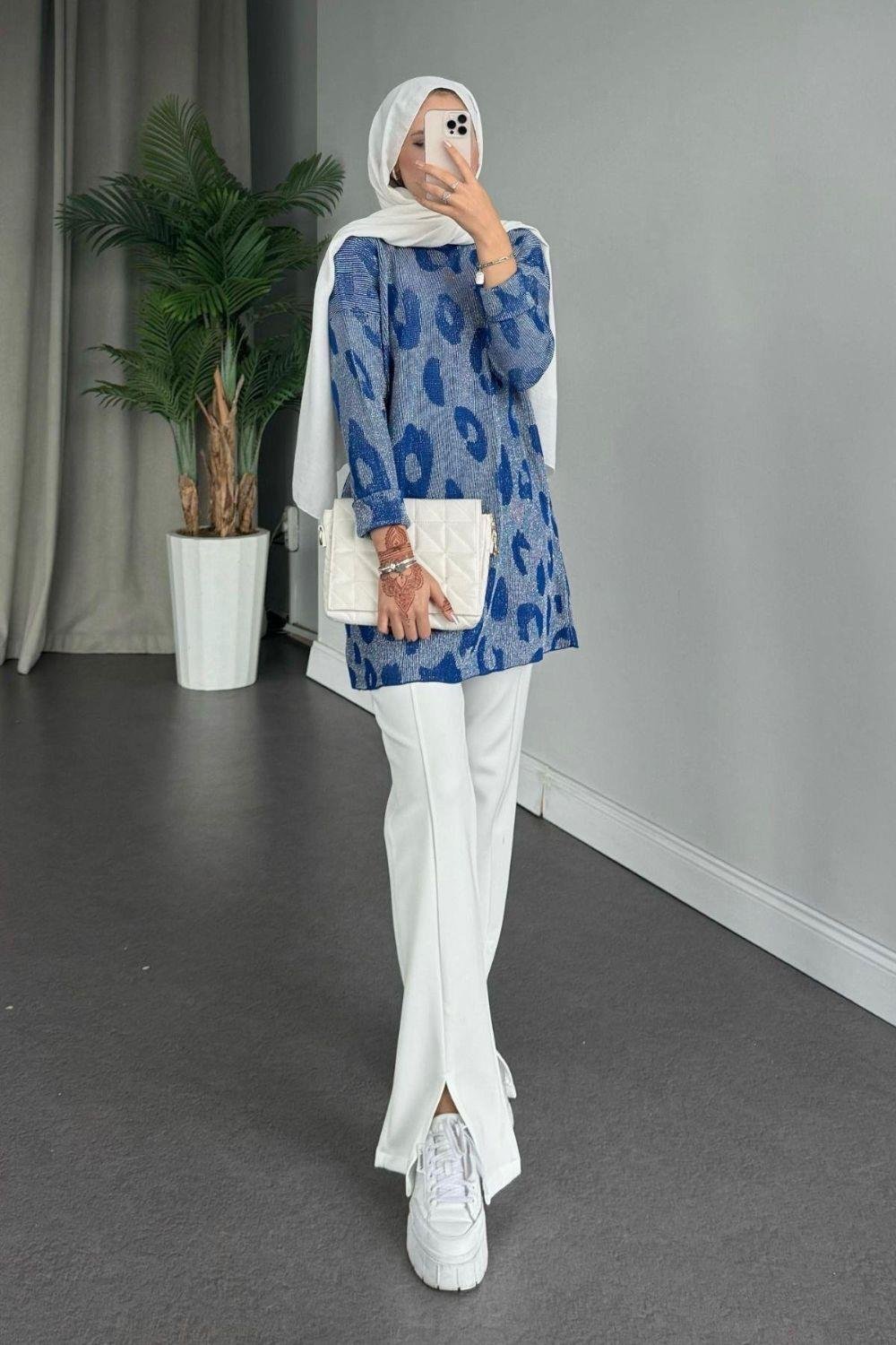 İthal Premium Kazak Mavi 24360 