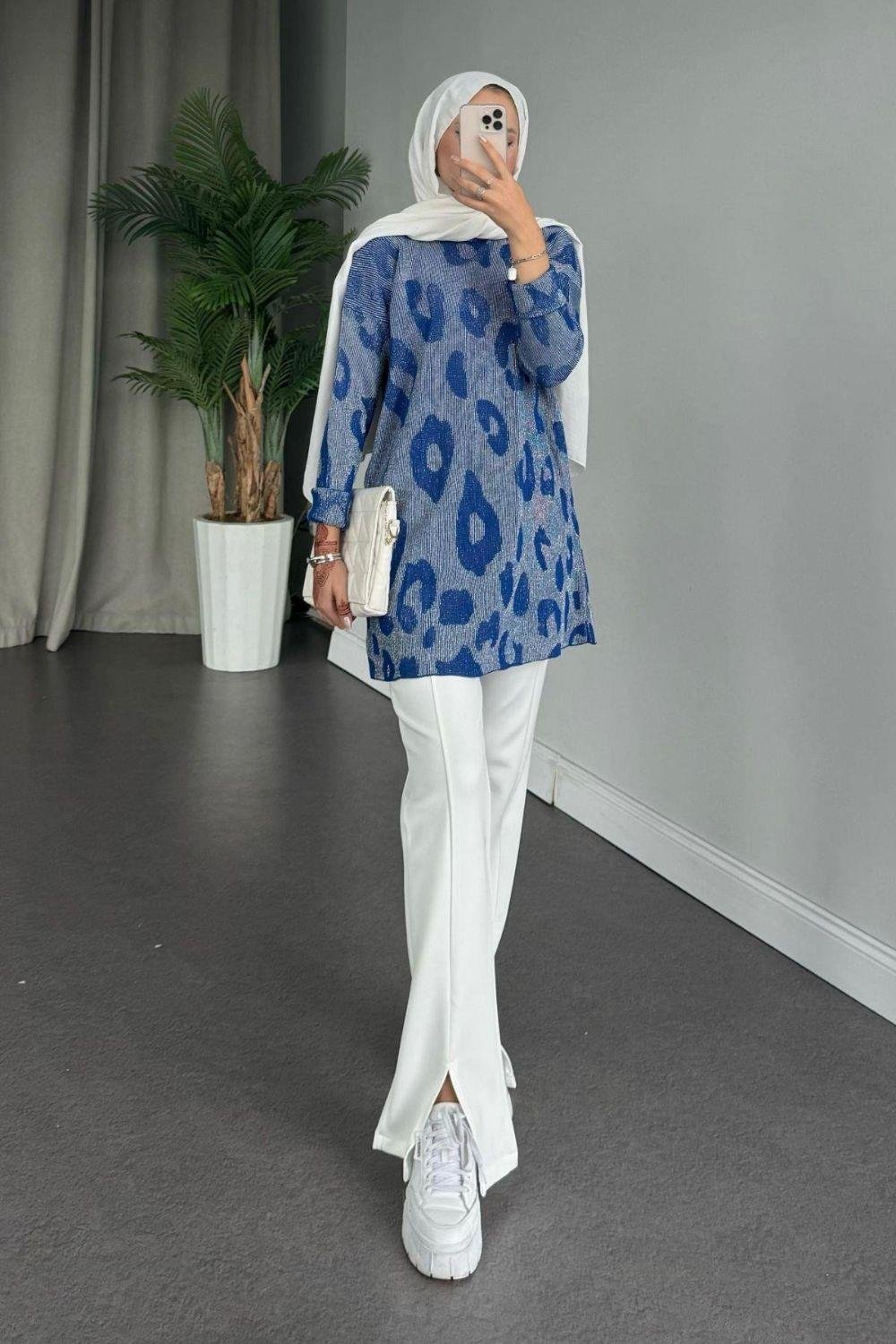 İthal Premium Kazak Mavi 24360 