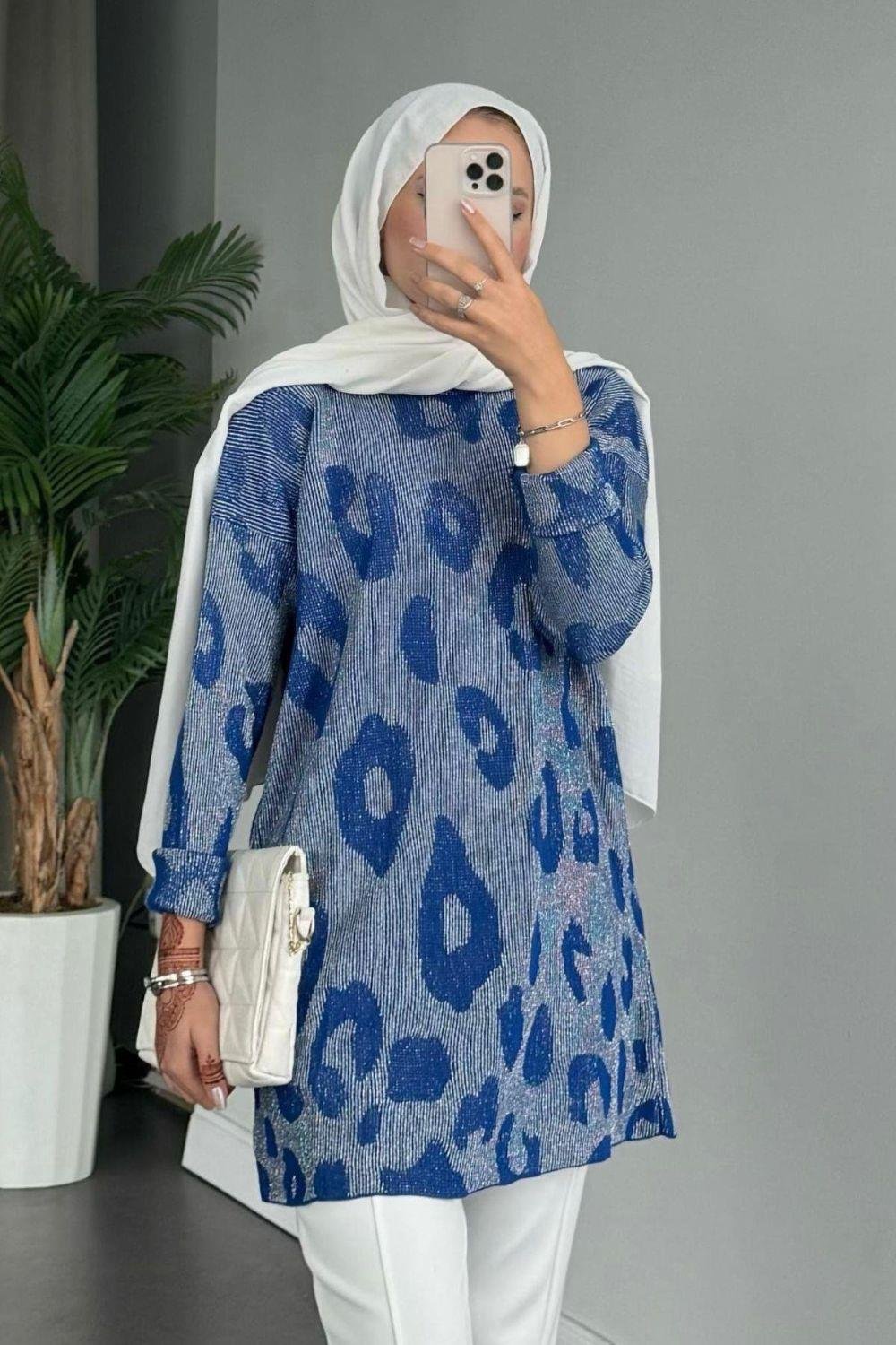 İthal Premium Kazak Mavi 24360 