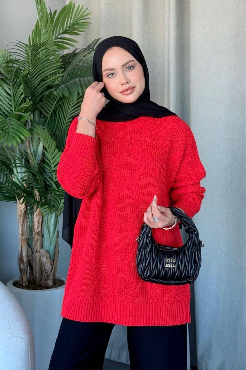 Suadiye سترة حمراء 24490 