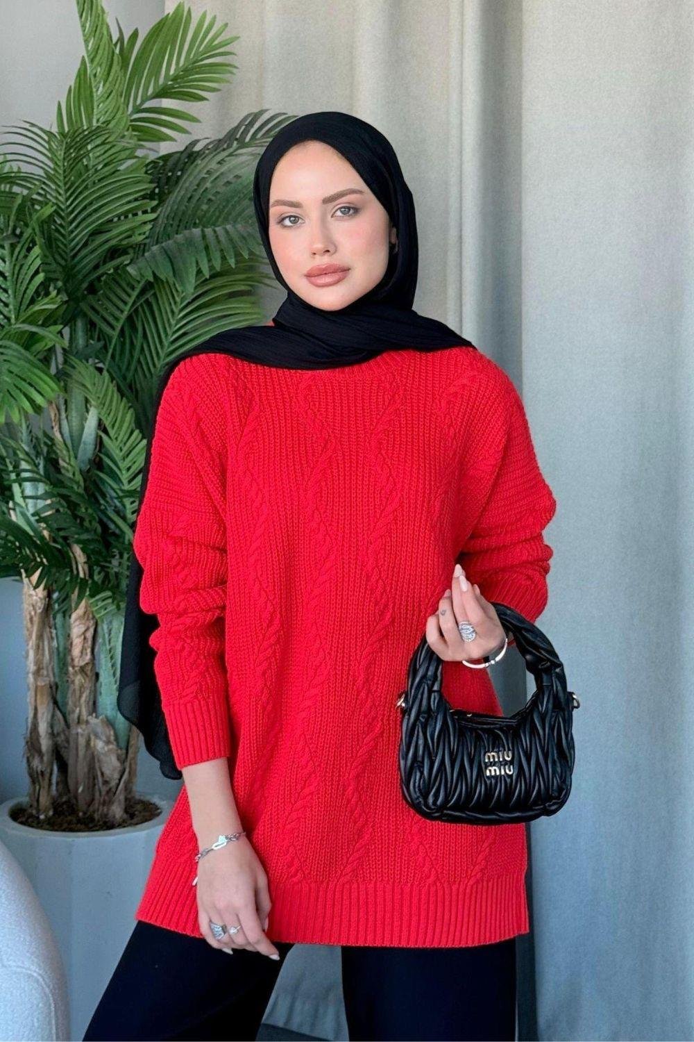 Suadiye سترة حمراء 24490 