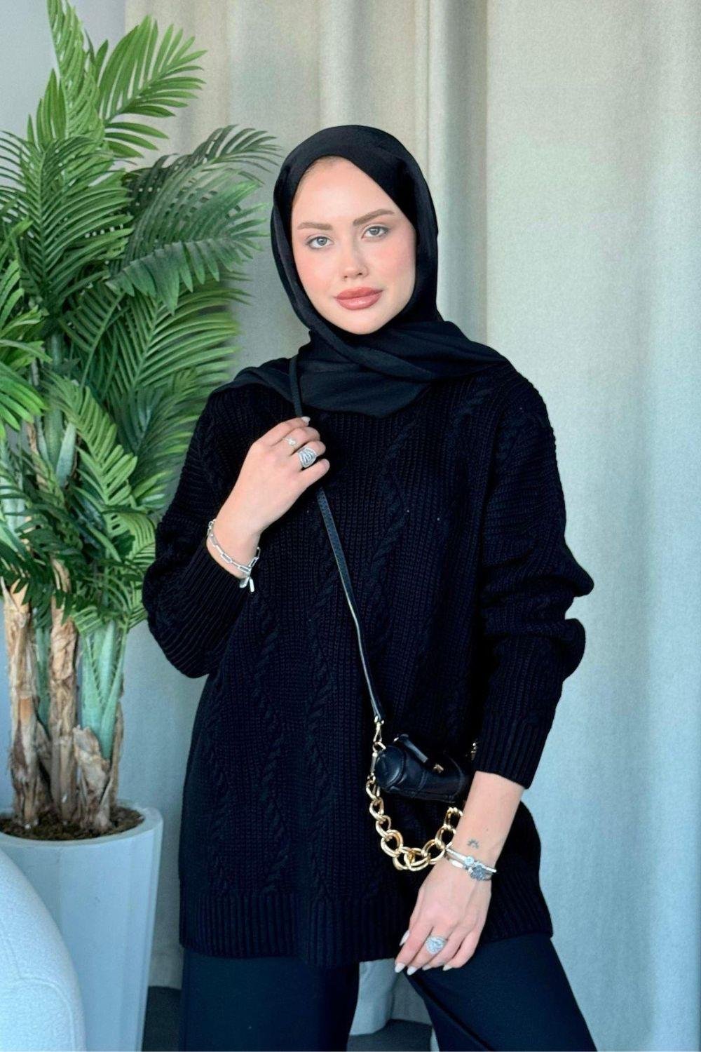 سترة سعادية سوداء 24490 