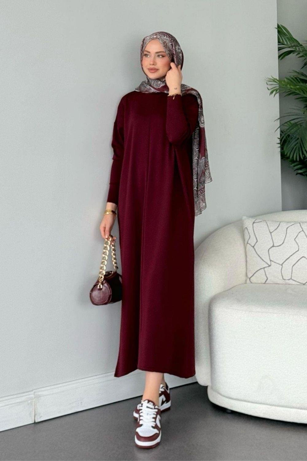 Merserize Melek Elbise Bordo 245400 