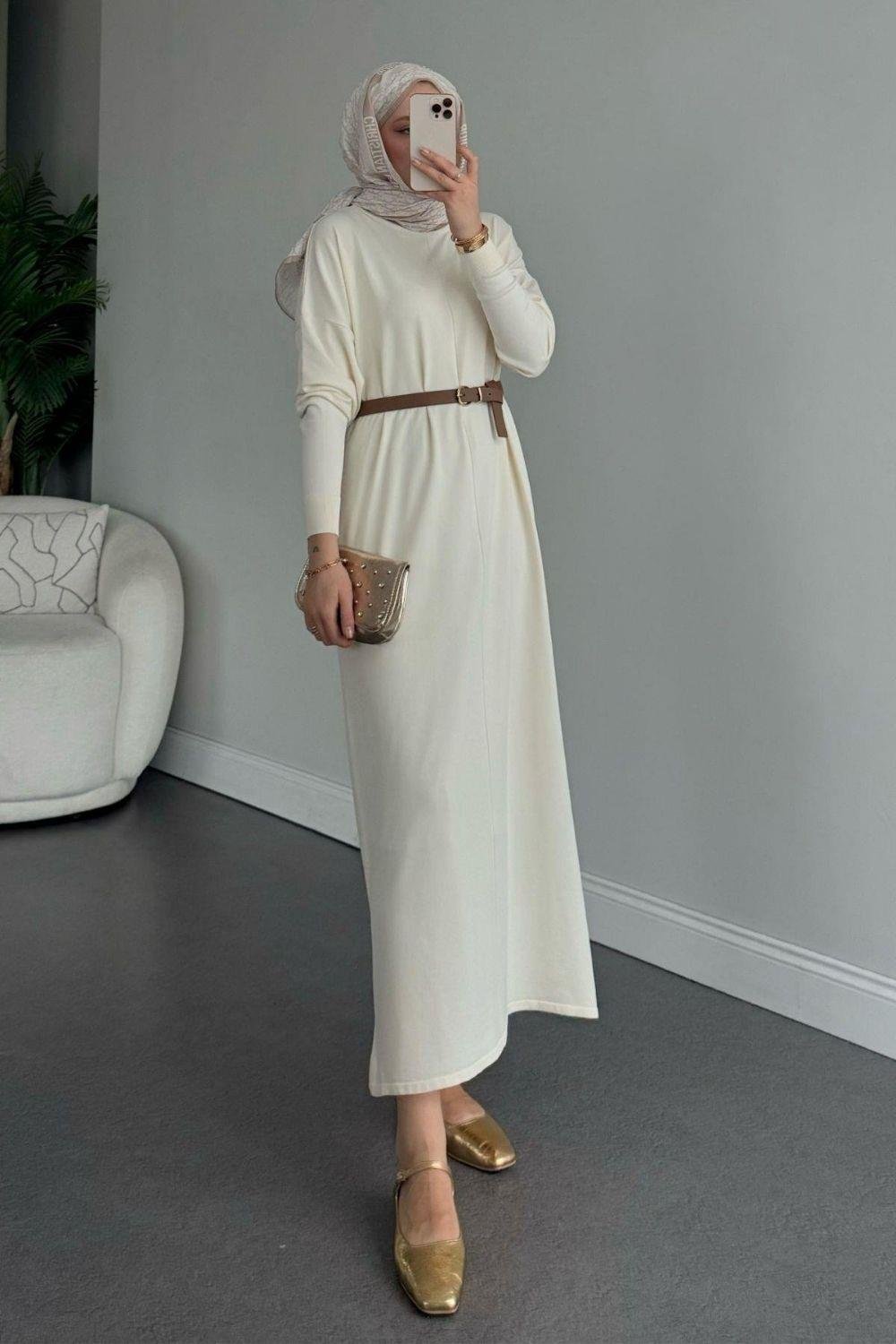 Merserize Melek Elbise Ekru 245400 