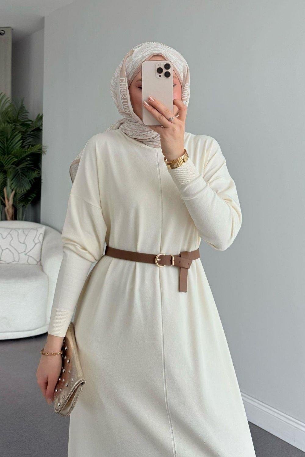 Merserize Melek Elbise Ekru 245400 