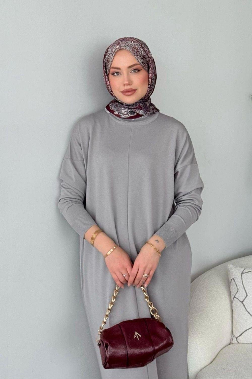 Merserize Melek Elbise Gri 245400 