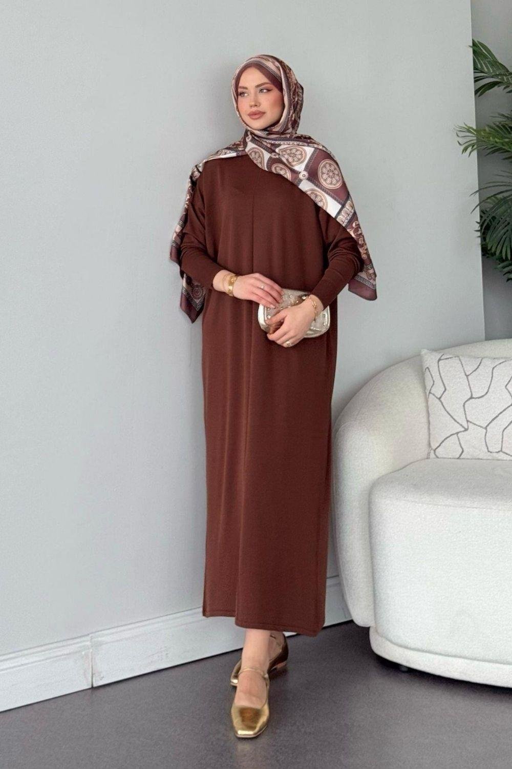 Merserize Melek Elbise Kahverengi 245400 