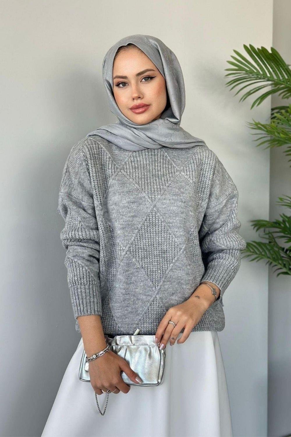 Pelin Kazak Gri 24663 