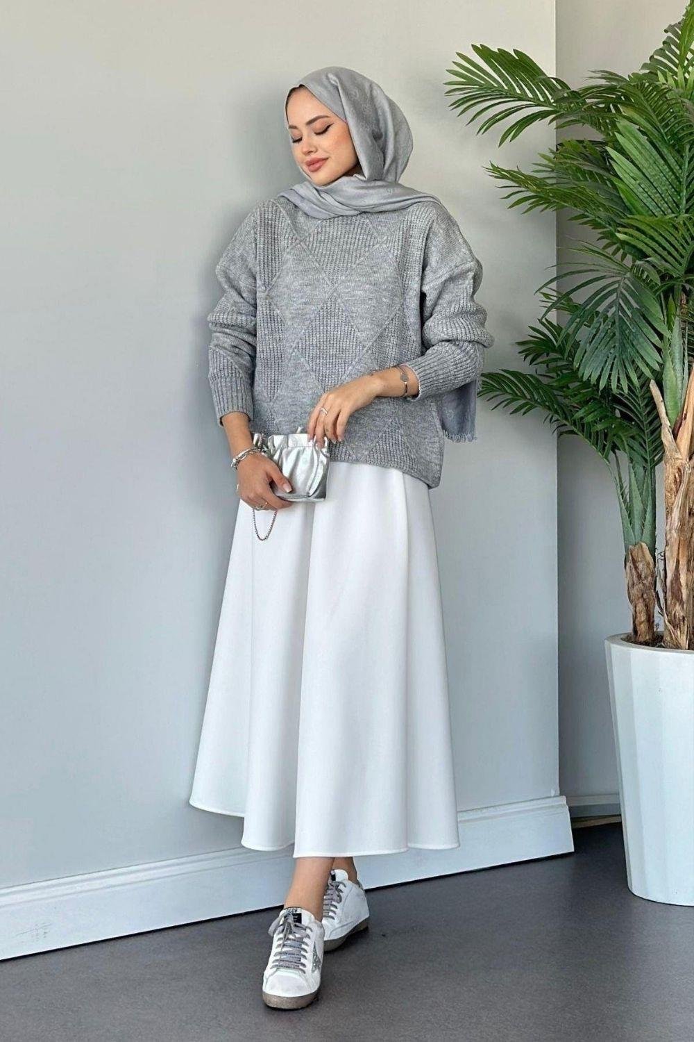 Pelin Kazak Gri 24663 