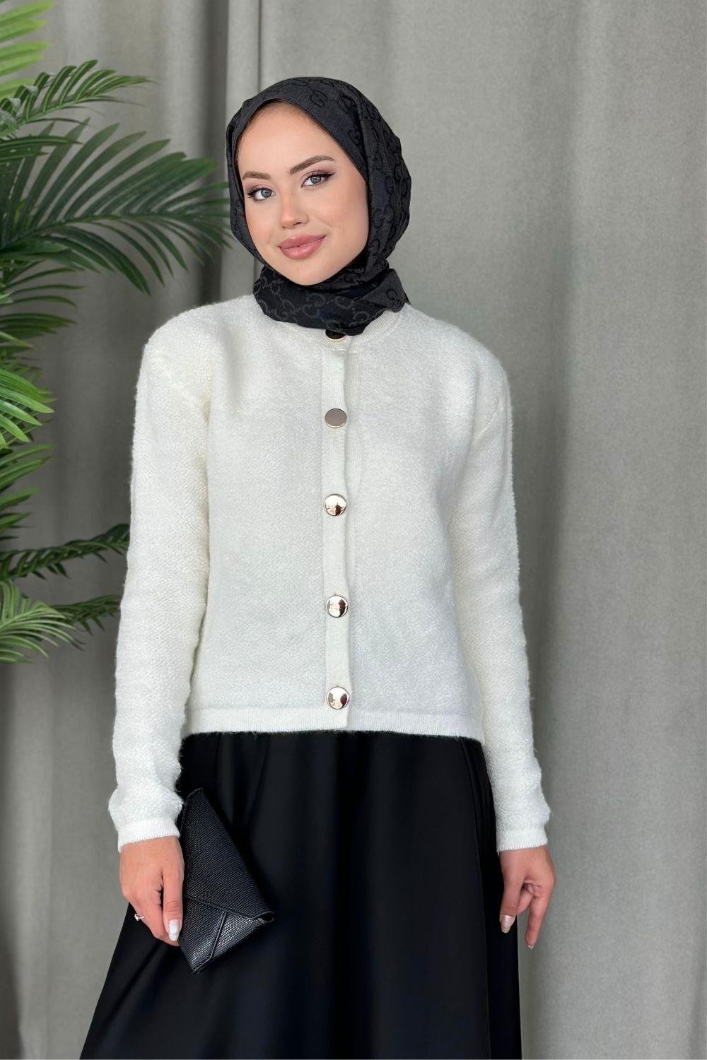 Pofuduk Hırka Ekru 24780 