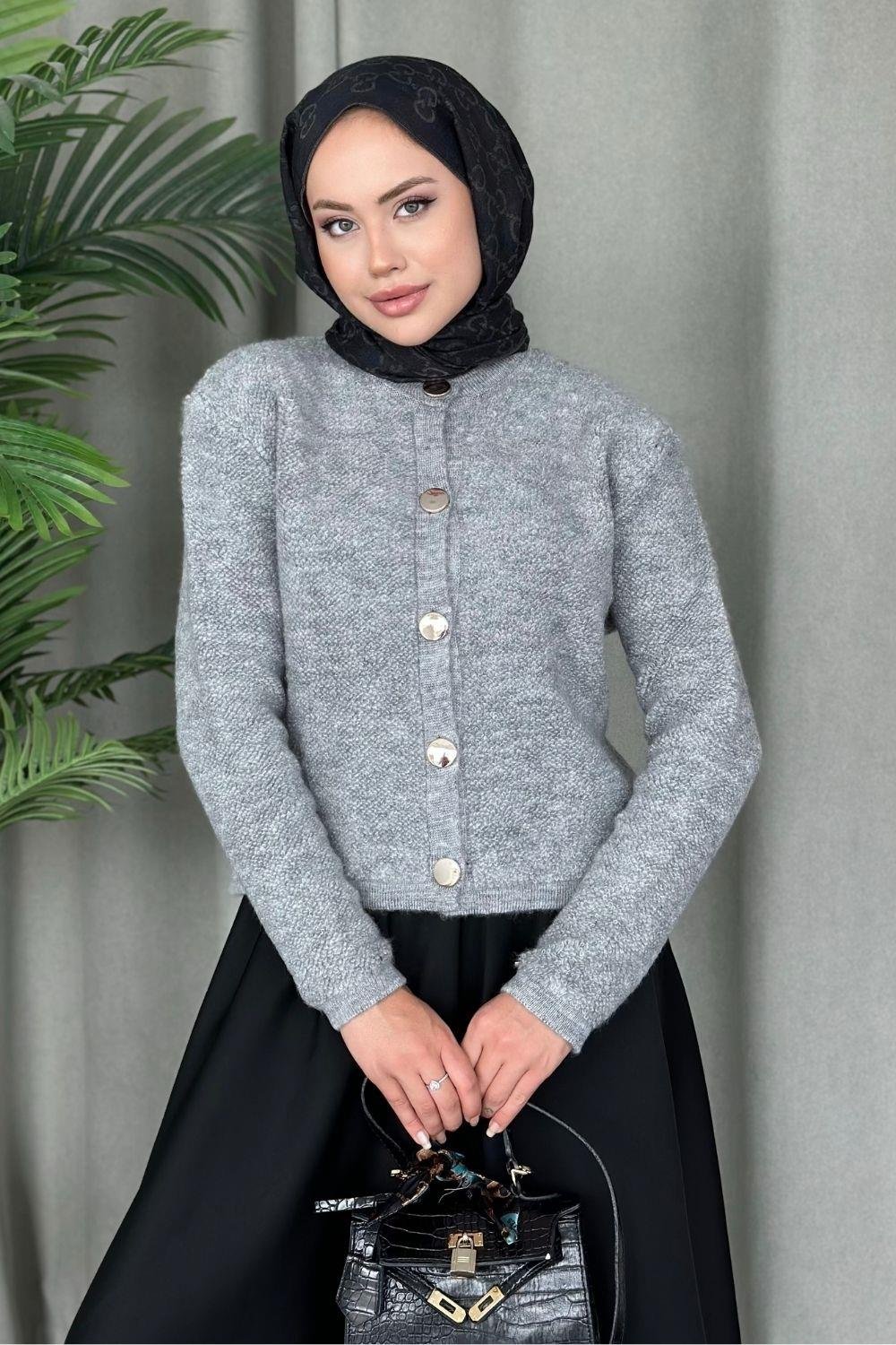 Pofuduk Hırka Gri 24780 