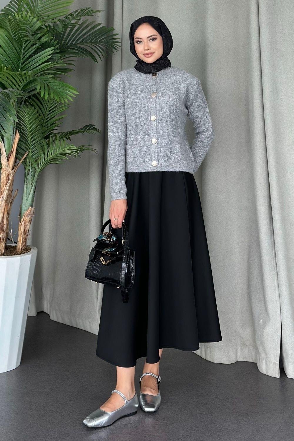 Pofuduk Hırka Gri 24780 