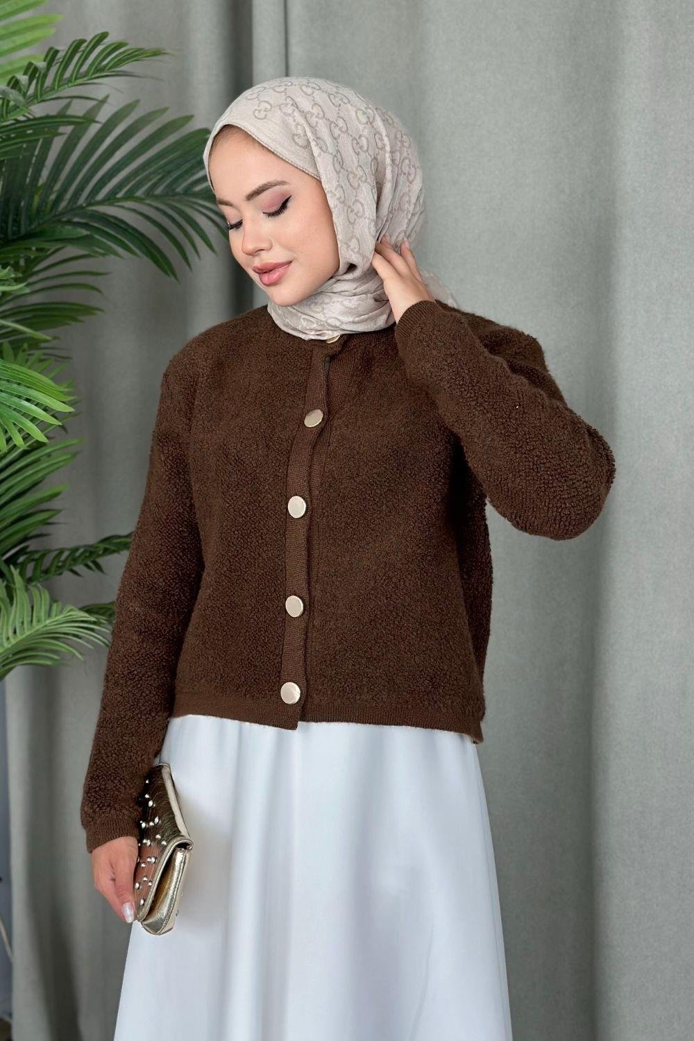 Pofuduk Hırka Kahverengi 24780 