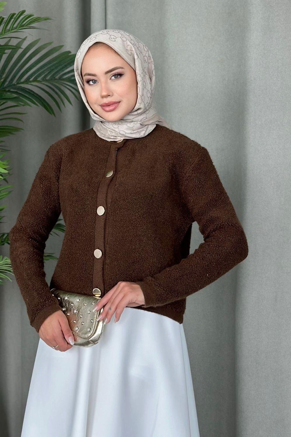 Pofuduk Hırka Kahverengi 24780 