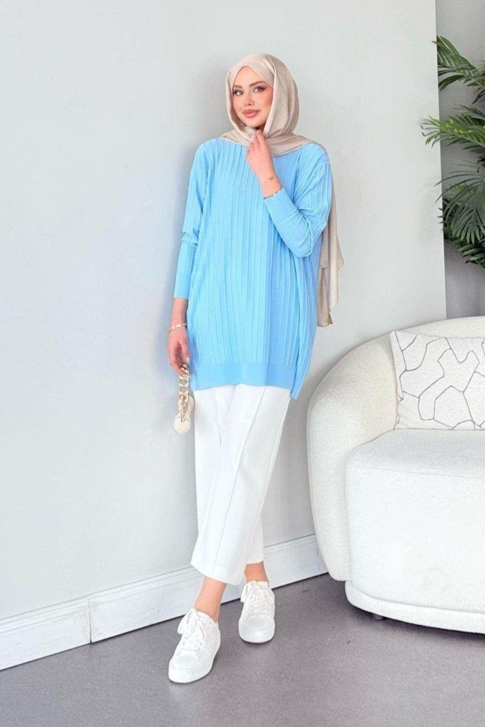 Fitilli İnce Tunik Bebe Mavisi 2480 