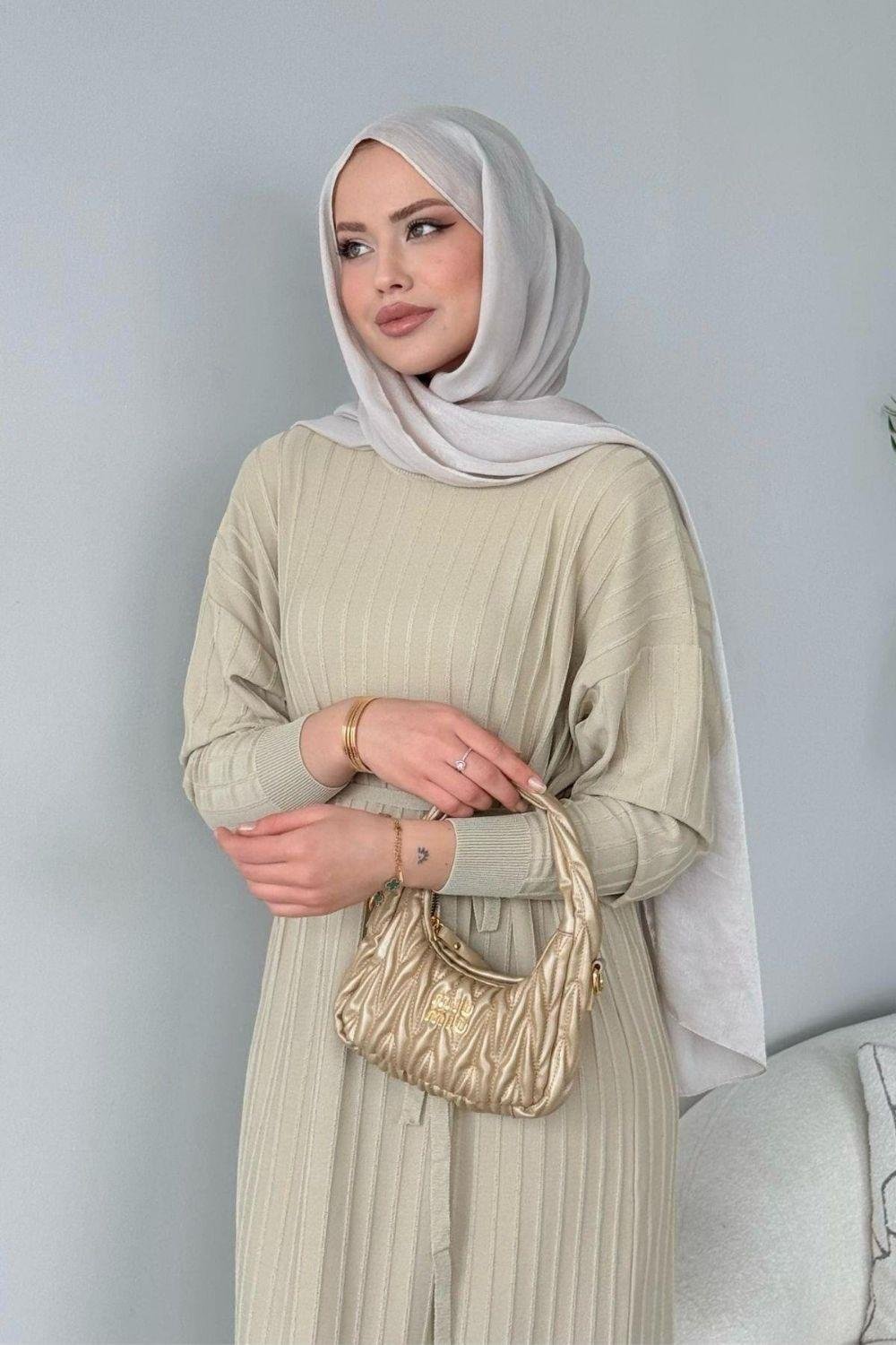 Dalya Fitilli Elbise Bej 248000 