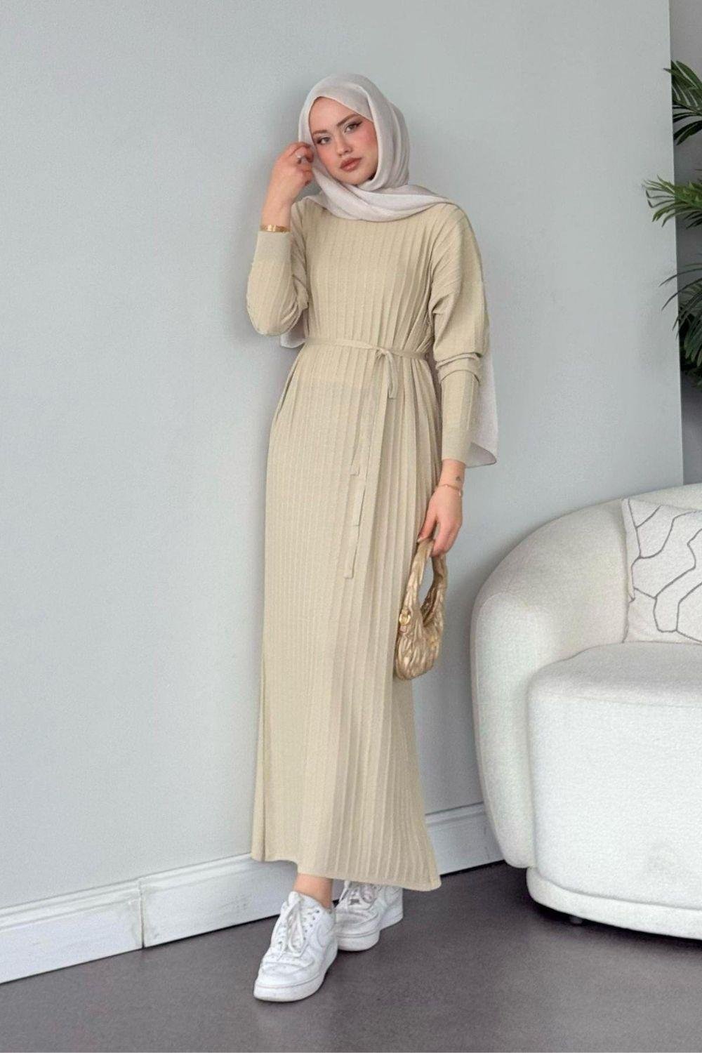 Dalya Fitilli Elbise Bej 248000 