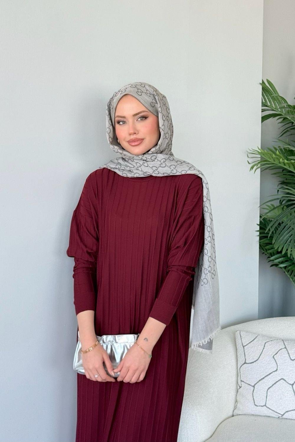 Dalya Fitilli Elbise Bordo 248000 