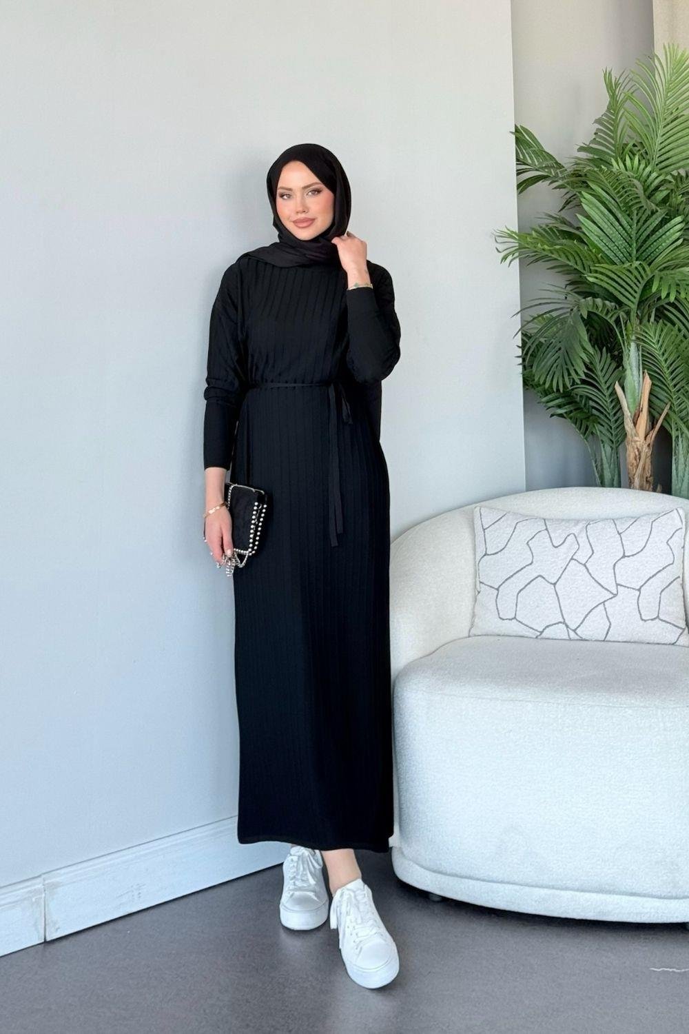 Dalya Fitilli Elbise Siyah 248000 