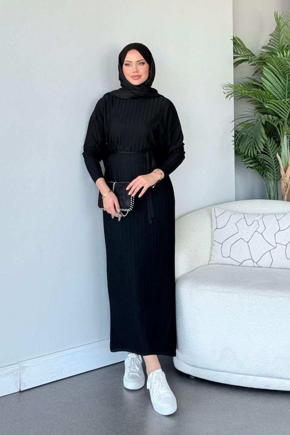 Dalya Fitilli Elbise Siyah 248000 