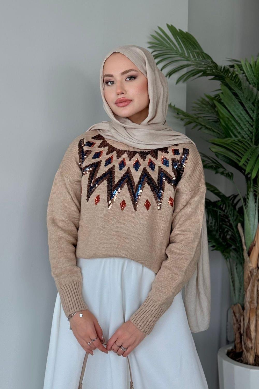 Elif Yumoş Kazak Bej 24820 