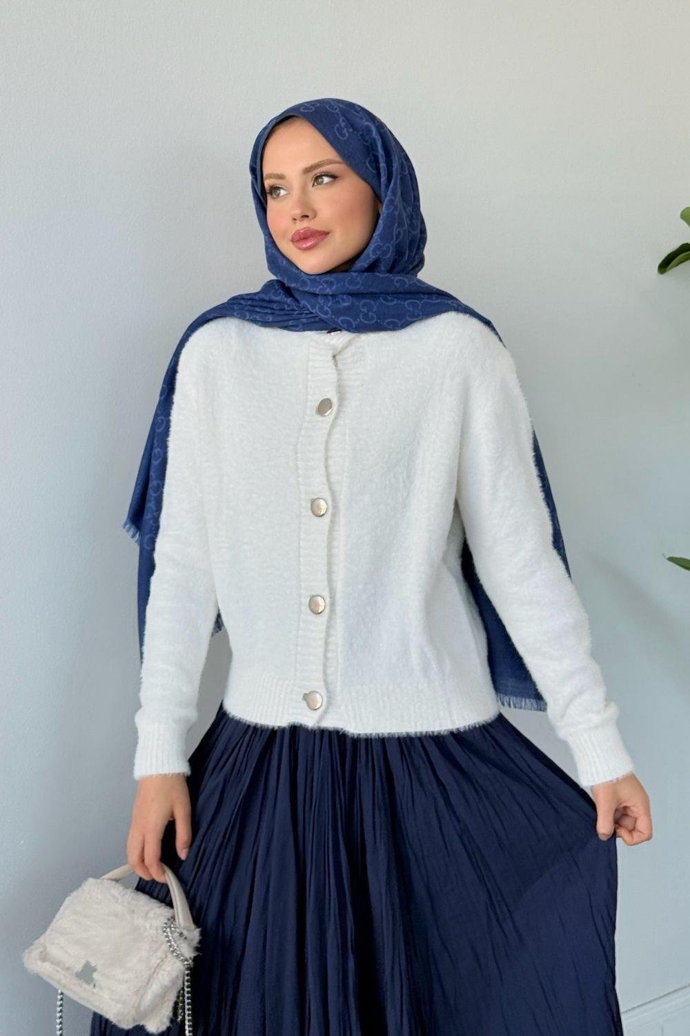 Çise Kedi Sakal Kısa Ceket Ekru 24840 