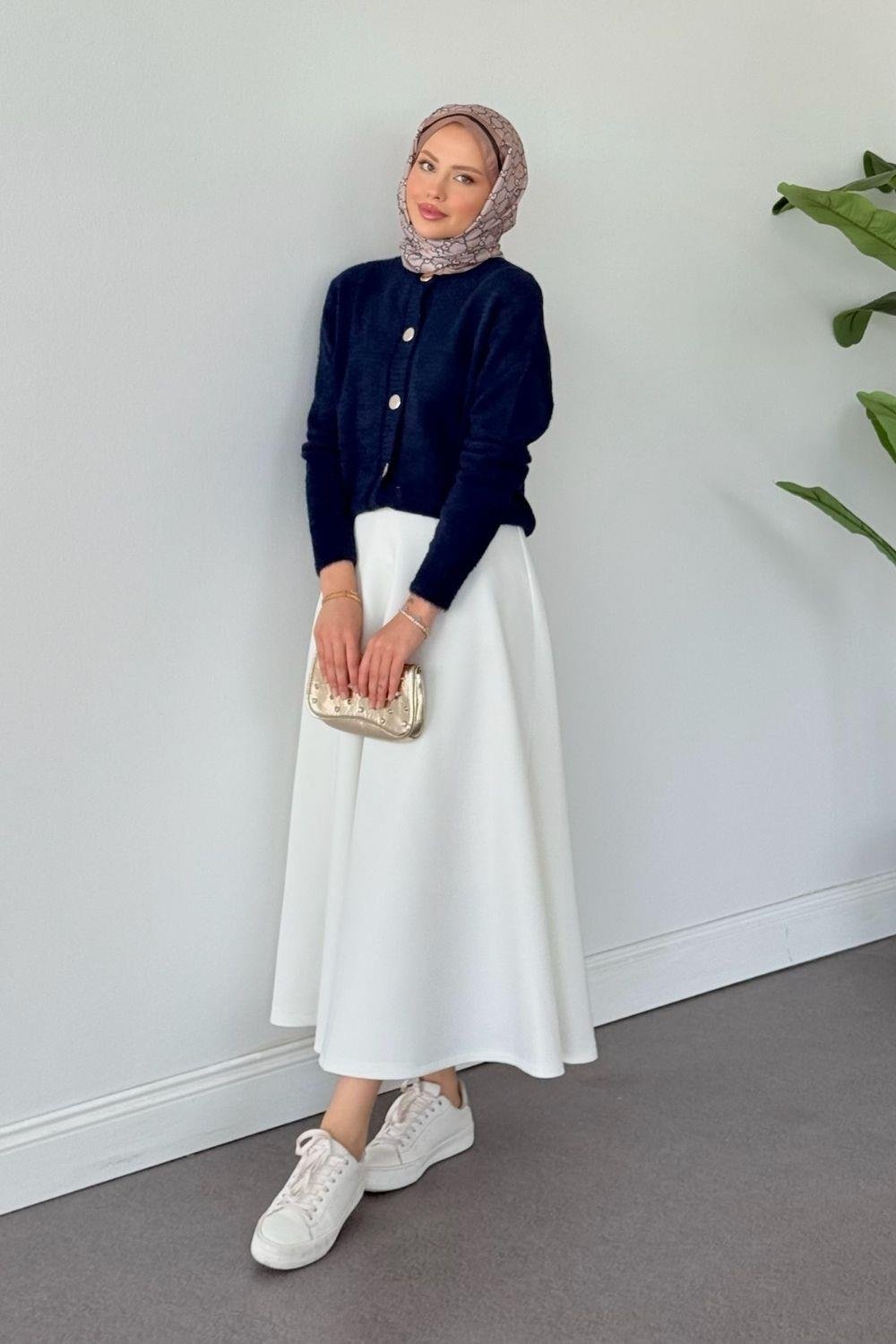 Çise Kedi Sakal Kısa Ceket Lacivert 24840 