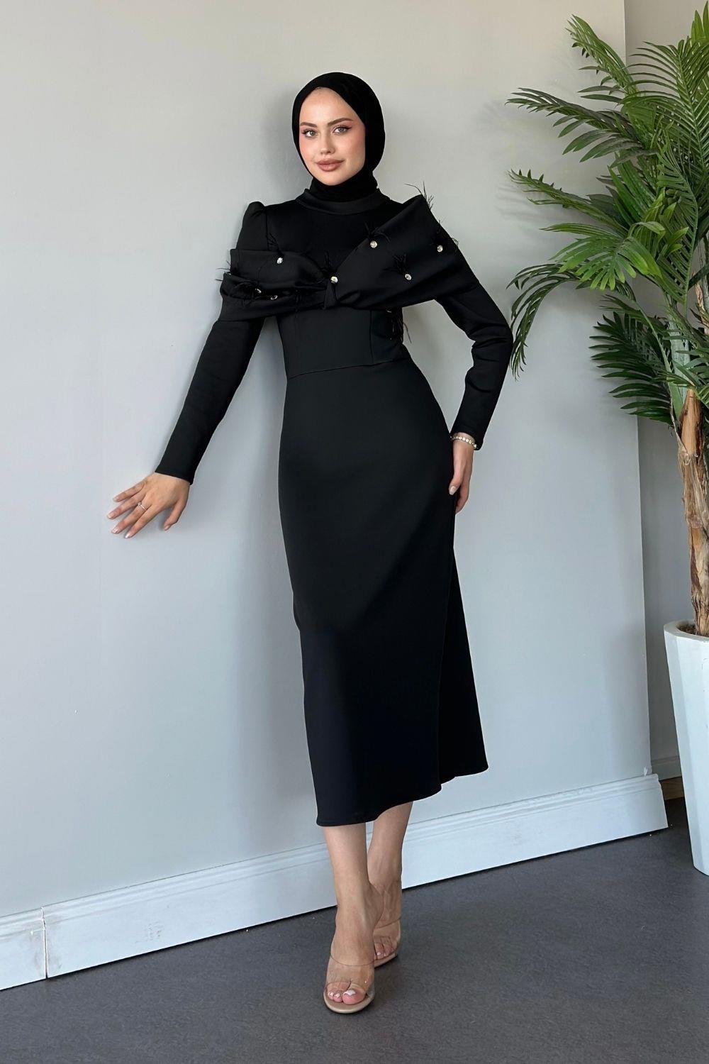 Alçin Abiye Siyah 2496 