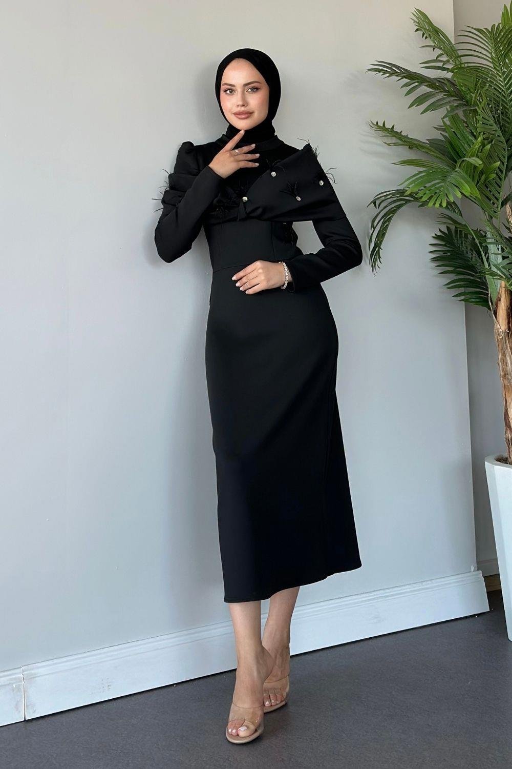 Alçin Abiye Siyah 2496 