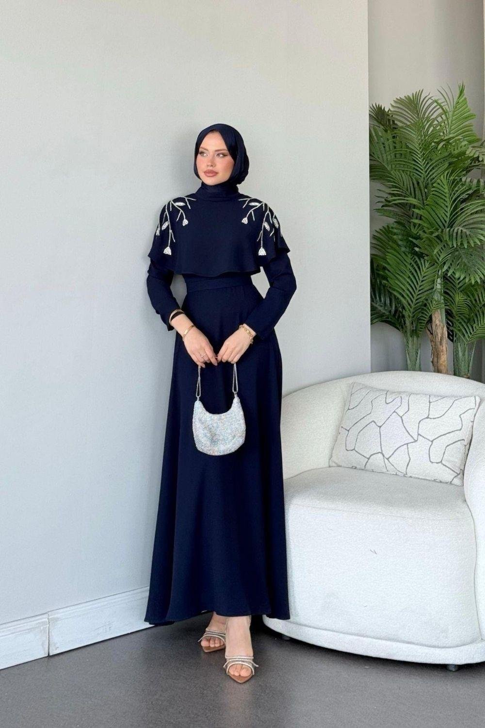 Milan Taşlı Abiye Lacivert 2500 