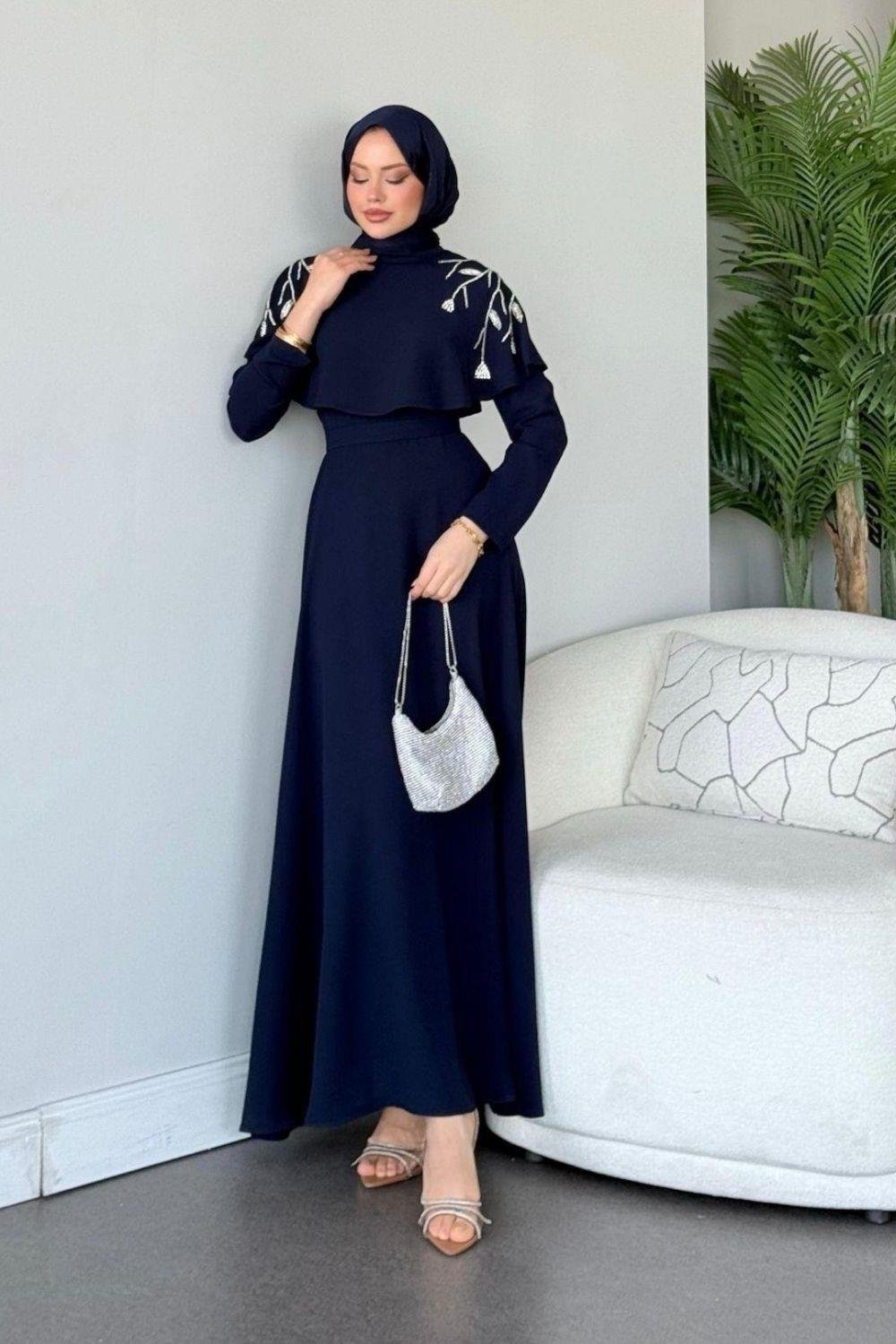 Milan Taşlı Abiye Lacivert 2500 