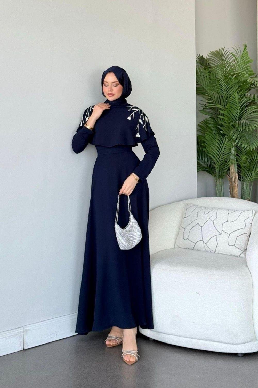 Milan Taşlı Abiye Lacivert 2500 